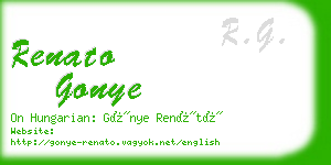 renato gonye business card